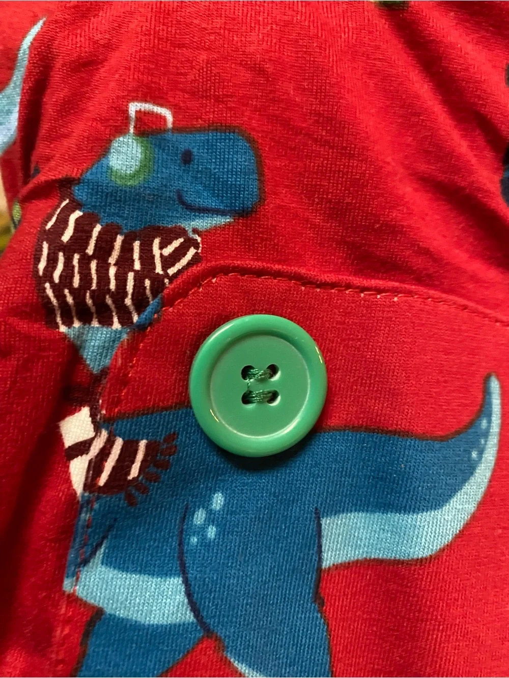Wondershop Red Holiday Dinosaur Pet Pajamas with Green Trim NWT Size Medium
